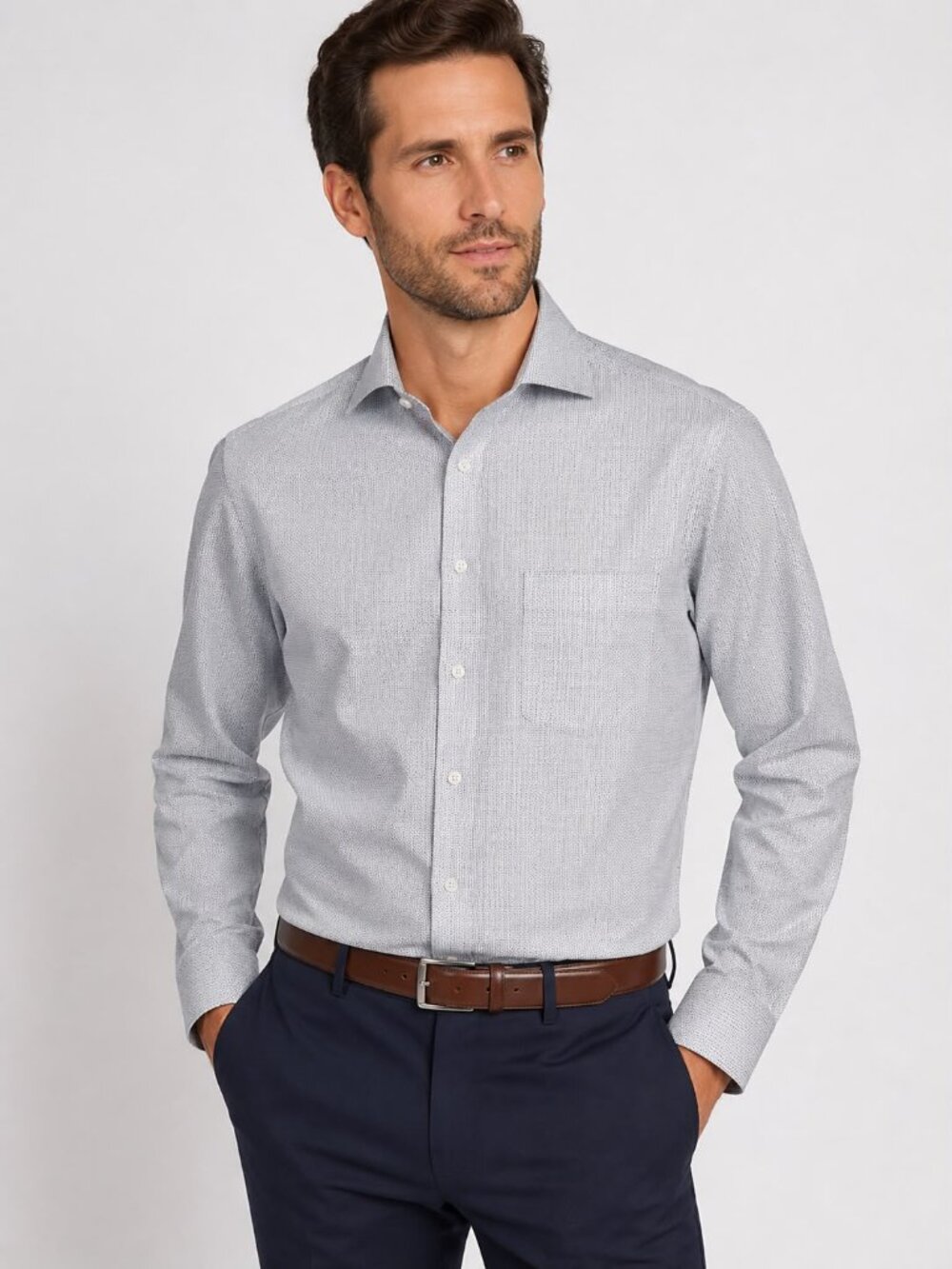 Hart Schaffner Marx 100% Pima Cotton Non-Iron Dress Shirt 16.5 34